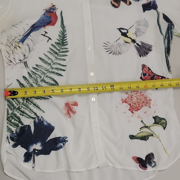 Desigual White Nature-Inspired Women's Blouse - Picture 14 of 16